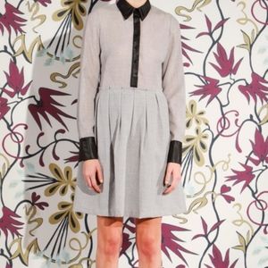 NAHM Pearl Gray Pleated Wool Skirt